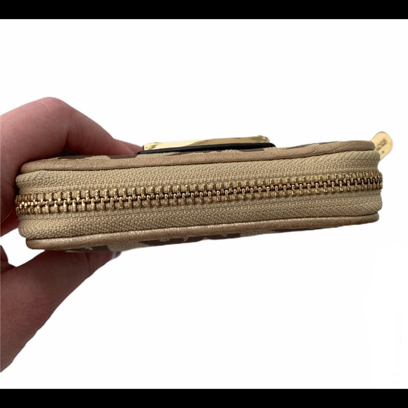 Michael Kors • Gold and Tan MK Wallet - Picture 5 of 16